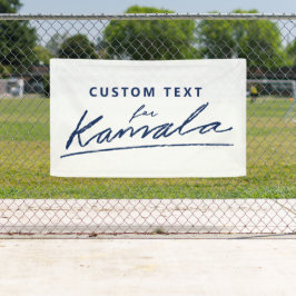 Aangepaste tekst voor Kamala Spandoek