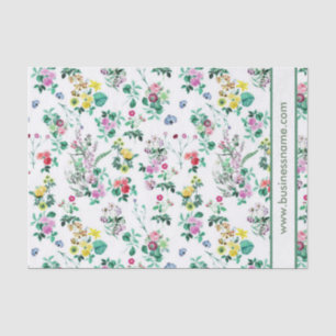 Aangepaste tekst voor Light Spring Floral Pattern Tissuepapier