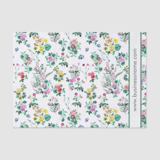 Aangepaste tekst voor Light Spring Floral Pattern Tissuepapier (Voorkant)