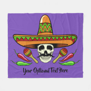 Aangepaste tekst voor Mexicaanse schedel en dekens