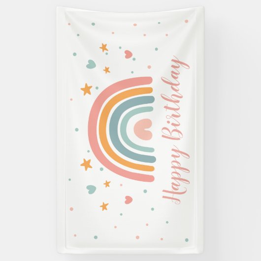 Aangepaste tekst voor moderne regenboogbanner spandoek (Verticaal)