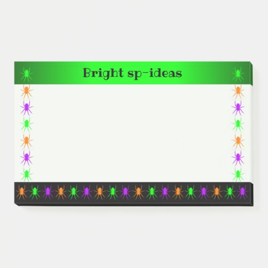 Aangepaste tekst voor multi-heldere spinnen post-it® notes (Voorkant)