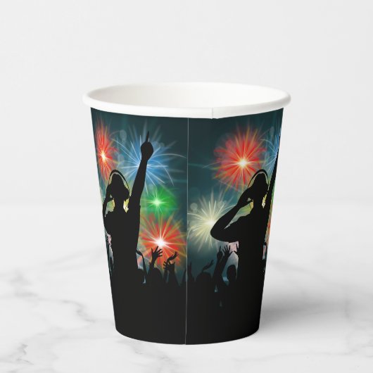 Aangepaste tekst voor Music DJ Papieren Bekers (Rechts)