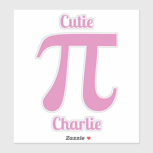 Aangepaste tekst voor pi's/Cutie Pi Sticker (Vel)