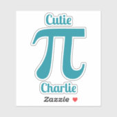 Aangepaste tekst voor pi's/Cutie Pi Sticker (Vel)