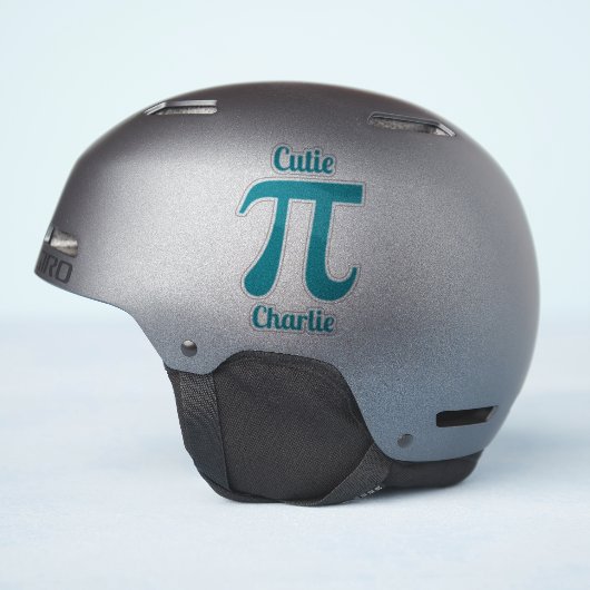 Aangepaste tekst voor pi's/Cutie Pi Sticker (Helm Zijkant)