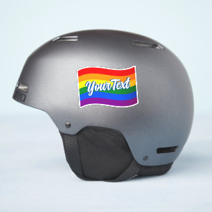 Aangepaste tekst voor regenboogvlag Gay Pride tot Sticker
