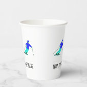 Aangepaste tekst voor skier-sneeuwskoping papieren bekers (Links)