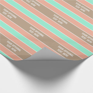 Aangepaste tekst voor stripes Pattern-verpakkingpa Cadeaupapier