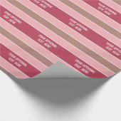 Aangepaste tekst voor stripes Pattern-verpakkingpa Cadeaupapier (Hoek)