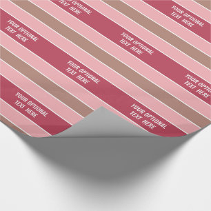 Aangepaste tekst voor stripes Pattern-verpakkingpa Cadeaupapier