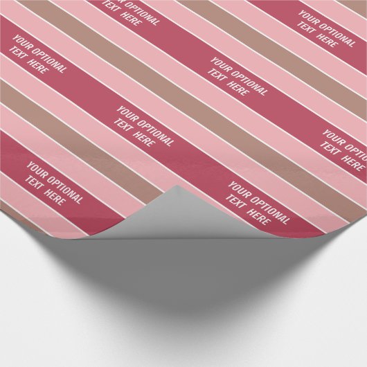 Aangepaste tekst voor stripes Pattern-verpakkingpa Cadeaupapier (Hoek)