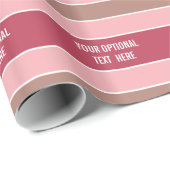 Aangepaste tekst voor stripes Pattern-verpakkingpa Cadeaupapier (Rol Hoek)
