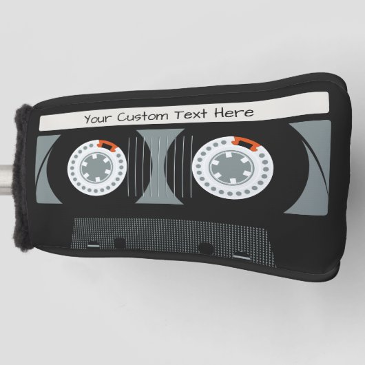 Aangepaste tekst voor tapetape met Retro Casette Golfheadcover (Voorkant)