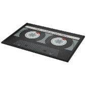 Aangepaste tekst voor tapetape met Retro Casette Snijplank (Hoek)