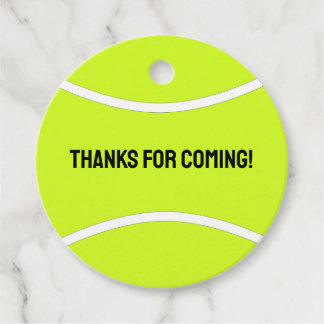 Aangepaste tekst voor Tennis Party Aangepaste teks Bedankjes Labels