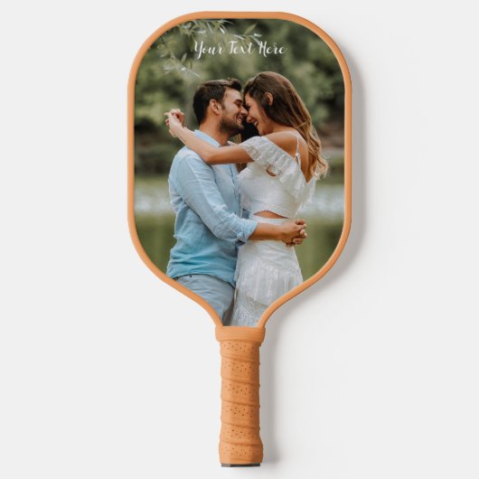 Aangepaste tekst voor verticale fotoweergave pickleball paddle (Voorkant)