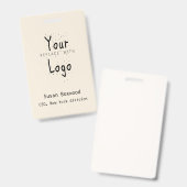 Aangepaste tekst voor vervanging van professionele badge (Voor- en achterkant)