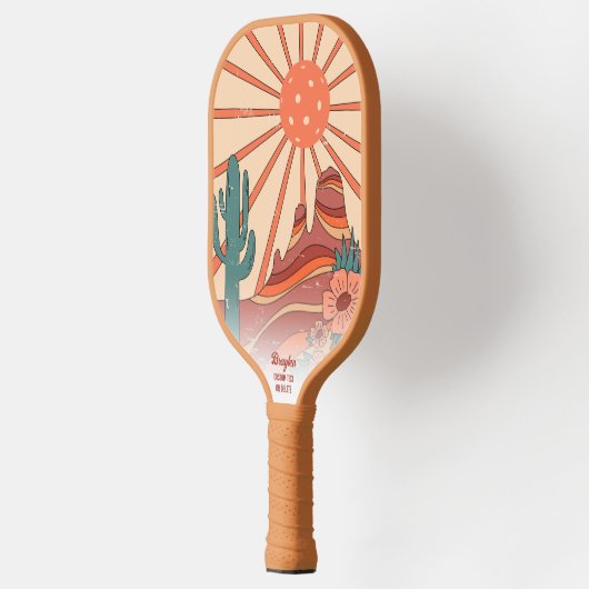Aangepaste tekst voor woestijn - sooncactus - mesa pickleball paddle (Links)