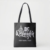 Aangepaste tekst Washington DC Draagtas (Voorkant)