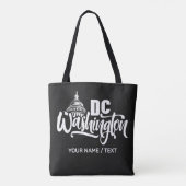 Aangepaste tekst Washington DC Draagtas (Achterkant)