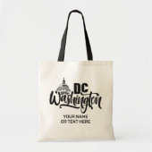 Aangepaste tekst Washington DC Tote Bag (Voorkant)