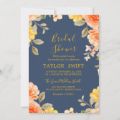 Aangepaste tekst Water Flora Bruids Douche Uitnodi Kaart (Voorkant)