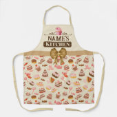 Aangepaste tekst, Waterverf Cupcake en dessert Schort (Voorkant)