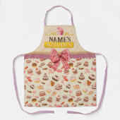 Aangepaste tekst, Waterverf Cupcake en dessert Schort (Voorkant)
