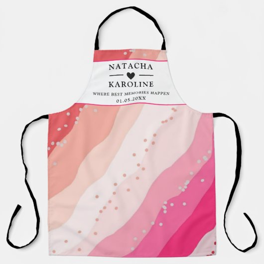 Aangepaste tekst, waterverf keuken schort (Voorkant)