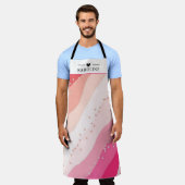 Aangepaste tekst, waterverf keuken schort (Gedragen)