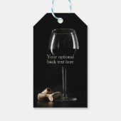 Aangepaste tekst "Wijnglas" Cadeaulabel (Achterkant)