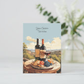 Aangepaste tekst Wijnliefhebber's Briefkaart (Staand voorkant)