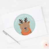 Aangepaste tekst Winter Deer stickers (Envelop)