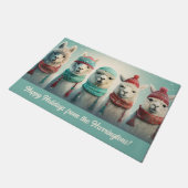 Aangepaste tekst Winter Lamas Deurmat (Schuin)