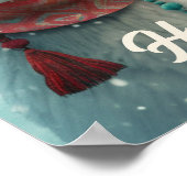 Aangepaste tekst Winter Lamas Poster (Hoek)