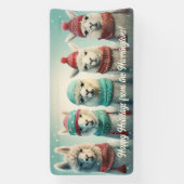 Aangepaste tekst Winter Lamas Spandoek (Verticaal)