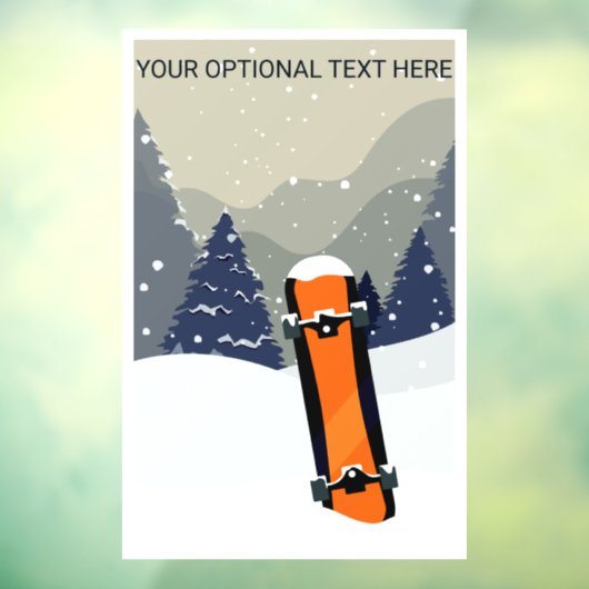 Aangepaste tekst Winter Snowboarding Raamsticker (Vel 3)