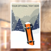 Aangepaste tekst Winter Snowboarding Raamsticker (Vel 2)
