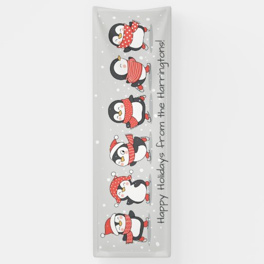 Aangepaste tekst Winterpenbanners Spandoek (Verticaal)