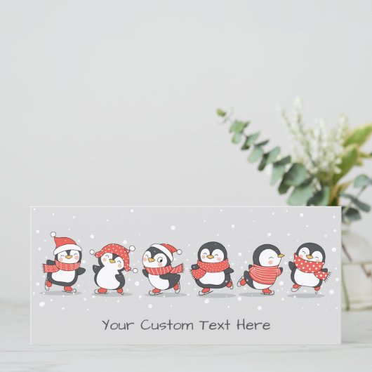 Aangepaste tekst Winterpinguïns (Staand voorkant)