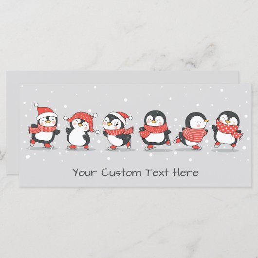 Aangepaste tekst Winterpinguïns (Voorkant / Achterkant)