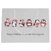 Aangepaste tekst Winterpinguïns Groot Cadeauzakje (Voorkant)