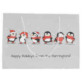Aangepaste tekst Winterpinguïns Groot Cadeauzakje (Achterkant)