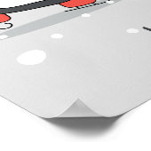 Aangepaste tekst Winterpinguïns Poster (Hoek)