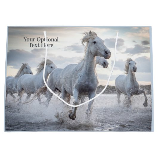Aangepaste tekst Witte paarden Groot Cadeauzakje (Voorkant)