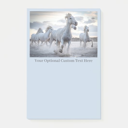 Aangepaste tekst Witte paarden Post-it® Notes (Voorkant)