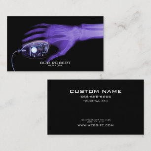AANGEPASTE TEKST - X-Ray Skeleton Hand & Computer Visitekaartje