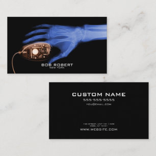 AANGEPASTE TEKST - X-Ray Skeleton Hand & Computer Visitekaartje