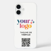 Aangepaste tekst Zakelijk bedrijfslogo QR-code Case-Mate iPhone Case (Achterkant)
